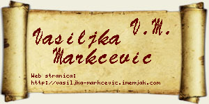 Vasiljka Markčević vizit kartica